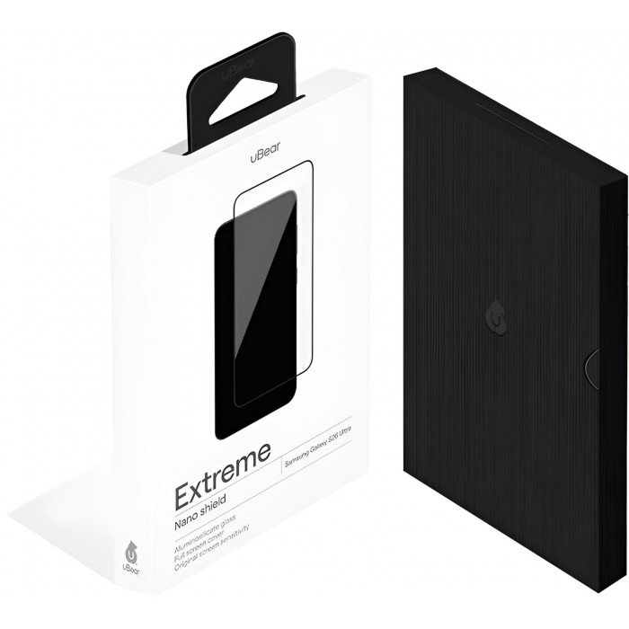 Защитное стекло 3D uBear Extreme для Samsung S26 Ultra, черная рамка