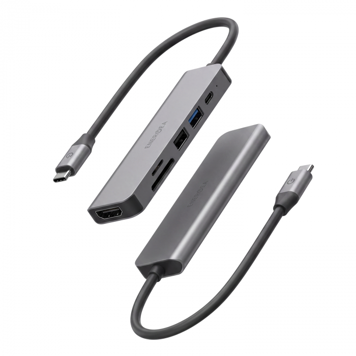 Адаптер-переходник Energea AluHub HD3 6in1, серый
