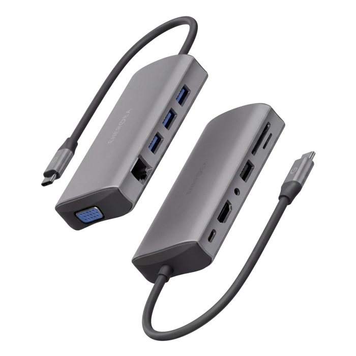 Адаптер-переходник Energea AluHub Max 11in1, серый