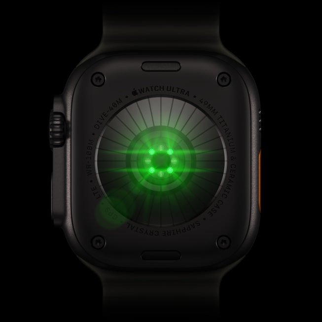 Задняя панель Apple Watch Ultra 4 с обновлёнными датчиками сердца