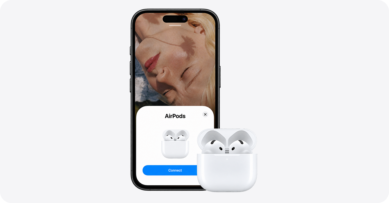Подключение AirPods 5 к устройствам Apple