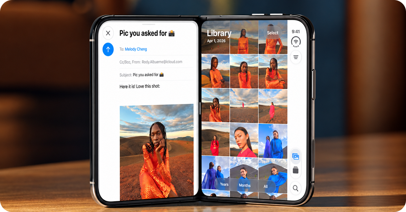 Многозадачность iOS 27 на iPhone Duo