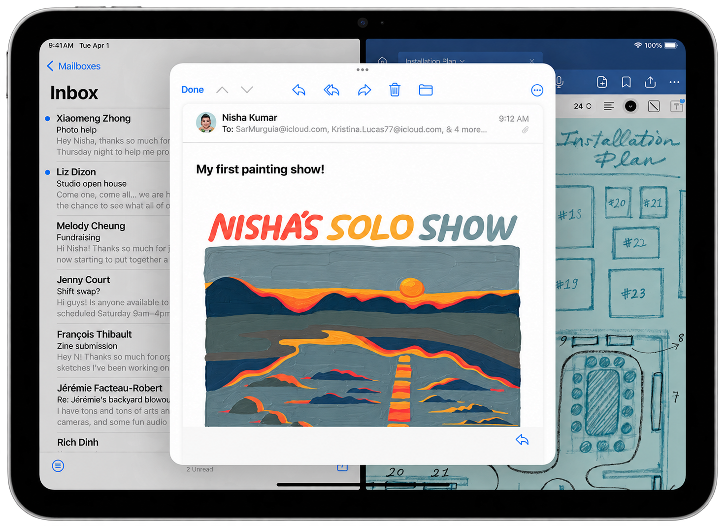 Многозадачность iPadOS на iPad 11