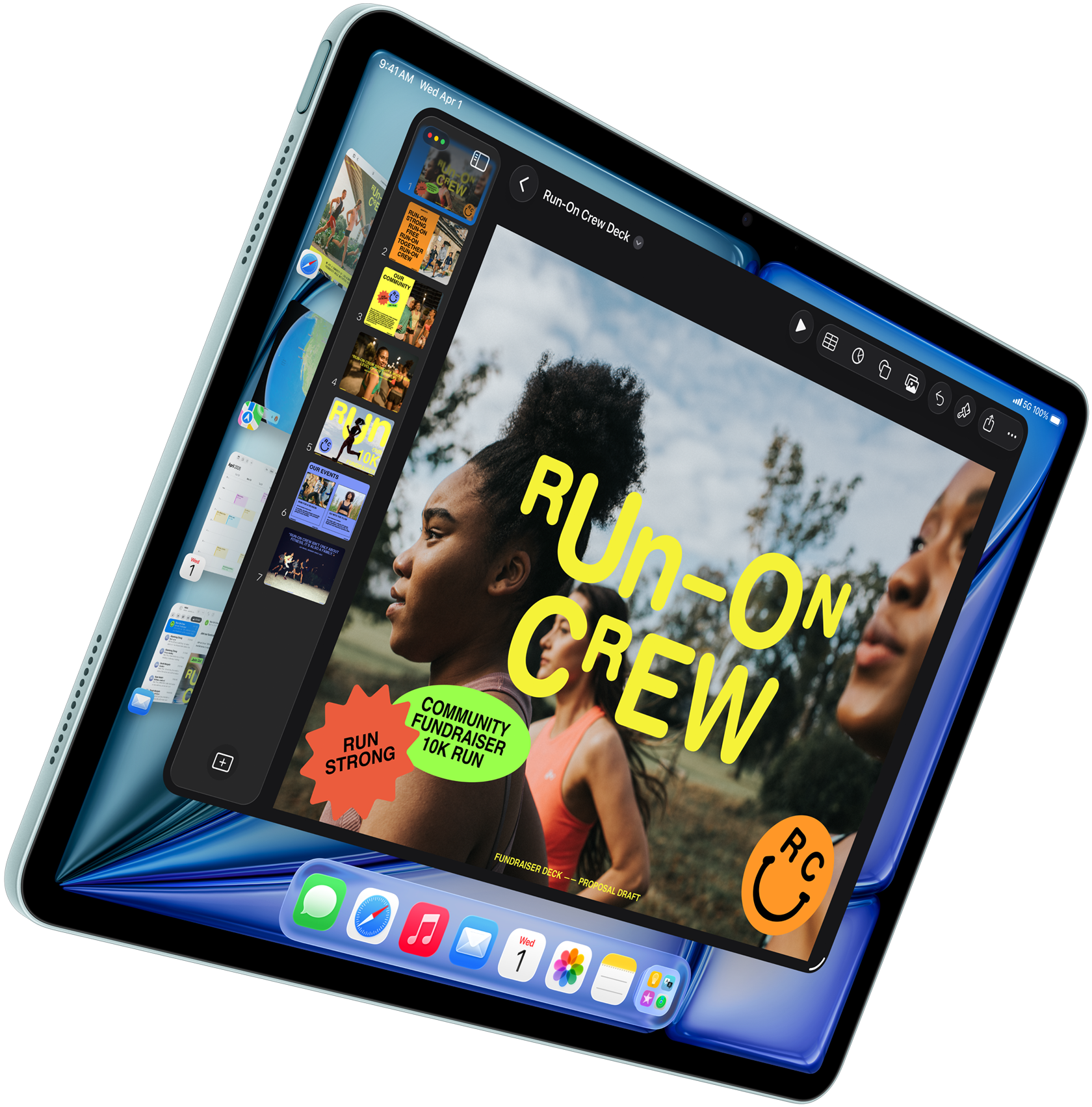 Работа с несколькими приложениями в iPadOS