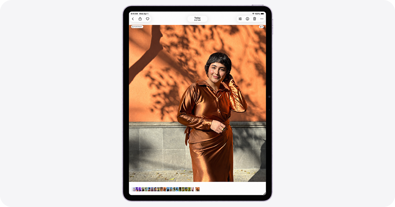 Основная камера, стереодинамики и микрофоны iPad Air M4