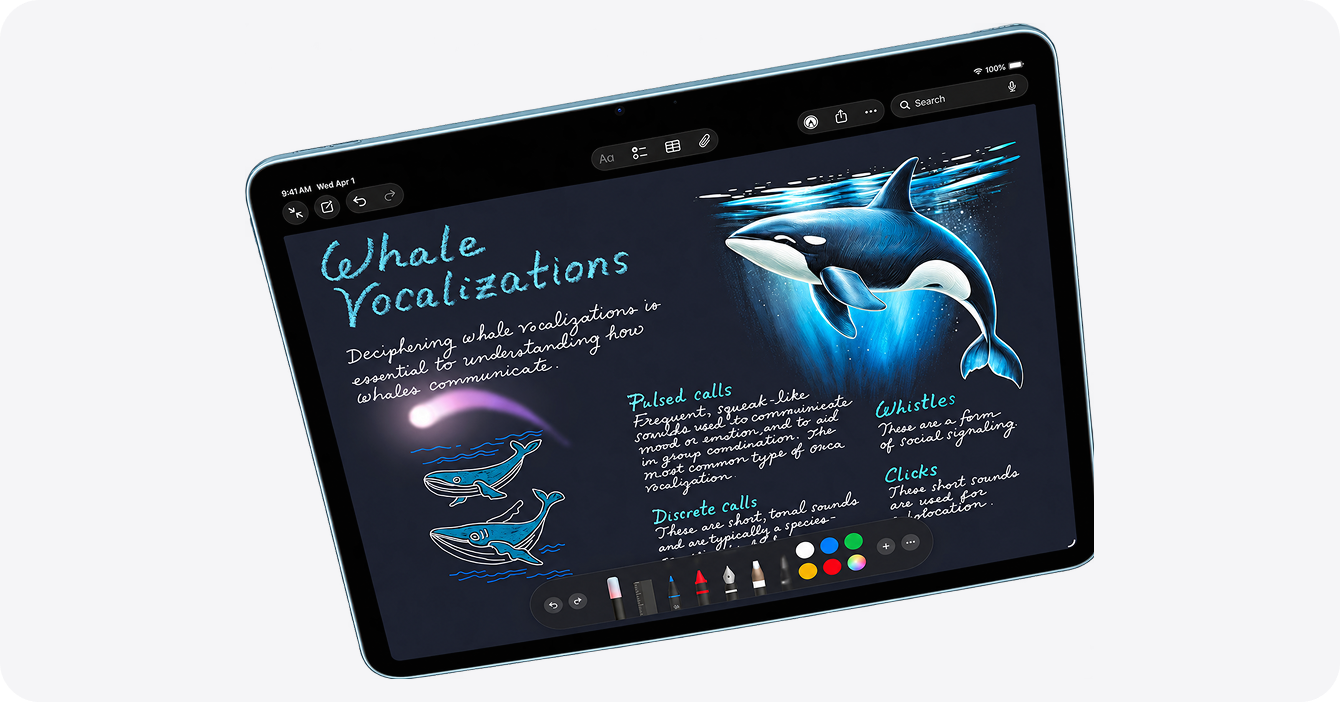 Приложения для работы, учебы и творчества на iPad Air M4