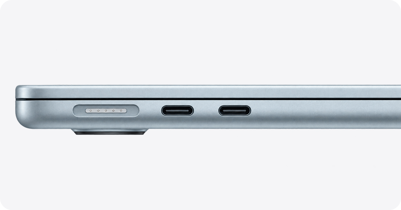 Зарядка MagSafe и порты Thunderbolt 4 на MacBook Air M5