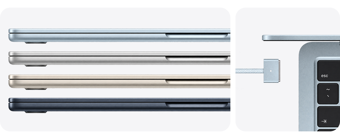 Четыре цвета MacBook Air M5 и кабель MagSafe