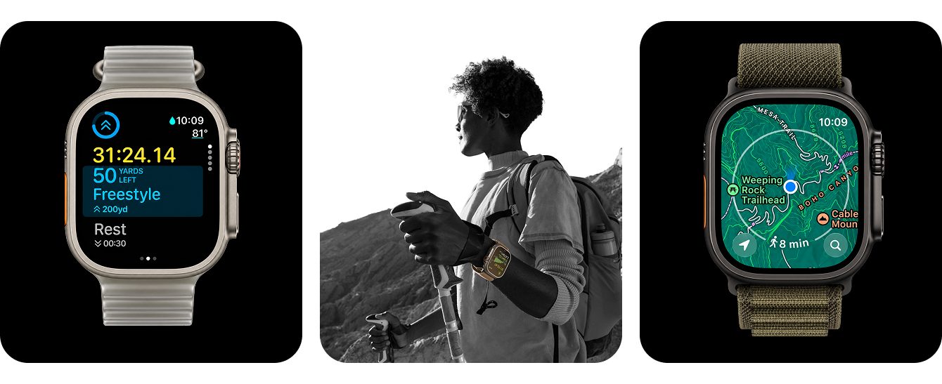 Навигация и глубиномер Apple Watch Ultra 4